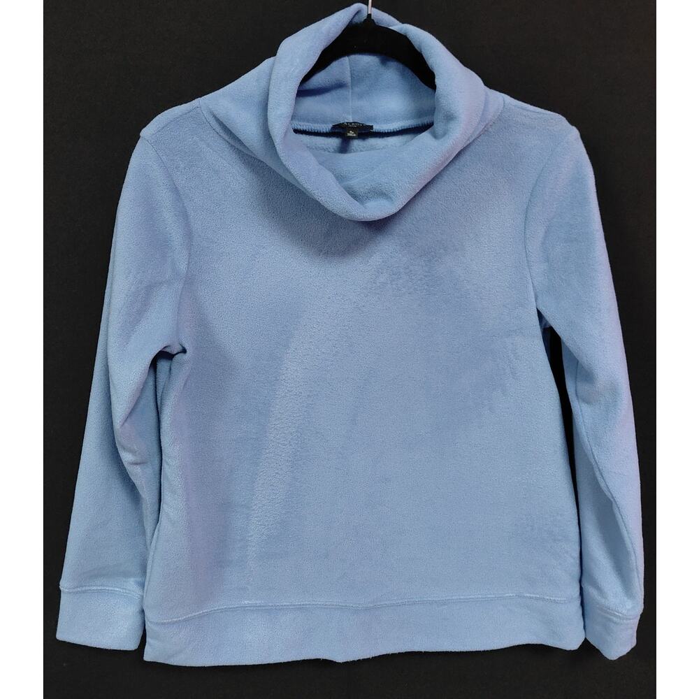 TALBOTS PETITE Blue Cowl Neck Sweater Solid Knit Women Size Sp